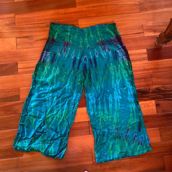 Rayon draw string soft flowy pants - Picture 2 of 4